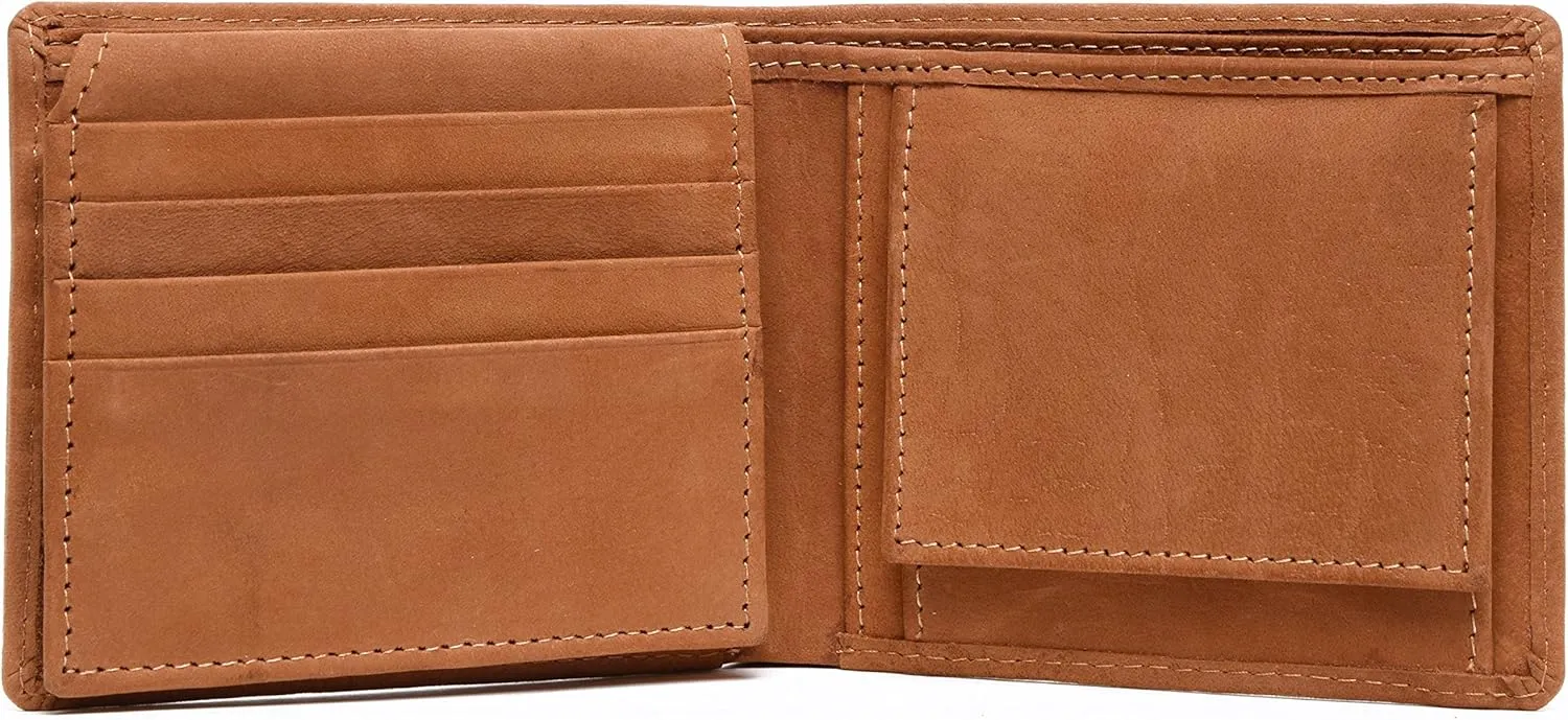LEABAGS Springfield Genuine buffalo leather wallet I Purse I 4x3,5x0,7 inch