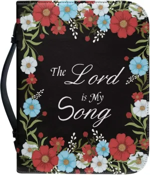Leather Bible Covers for Women Aesthetic Floral Bible Quotes Bible Carrying Case with Handle