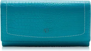Leather Clutch RFID Wallets For Women - Big Womens Wallet Accordion Purse Organizer Zip Coin Pouch Gifts For Women