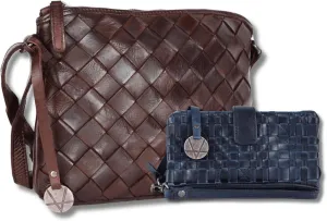 Leather Crossbody bag & Wallets for Women, Wallet for Ladies Zipper Coin Purse