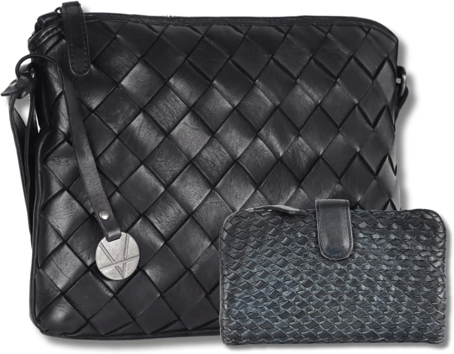 Leather Crossbody bag & Wallets for Women, Wallet for Ladies Zipper Coin Purse