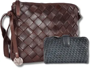 Leather Crossbody bag & Wallets for Women, Wallet for Ladies Zipper Coin Purse