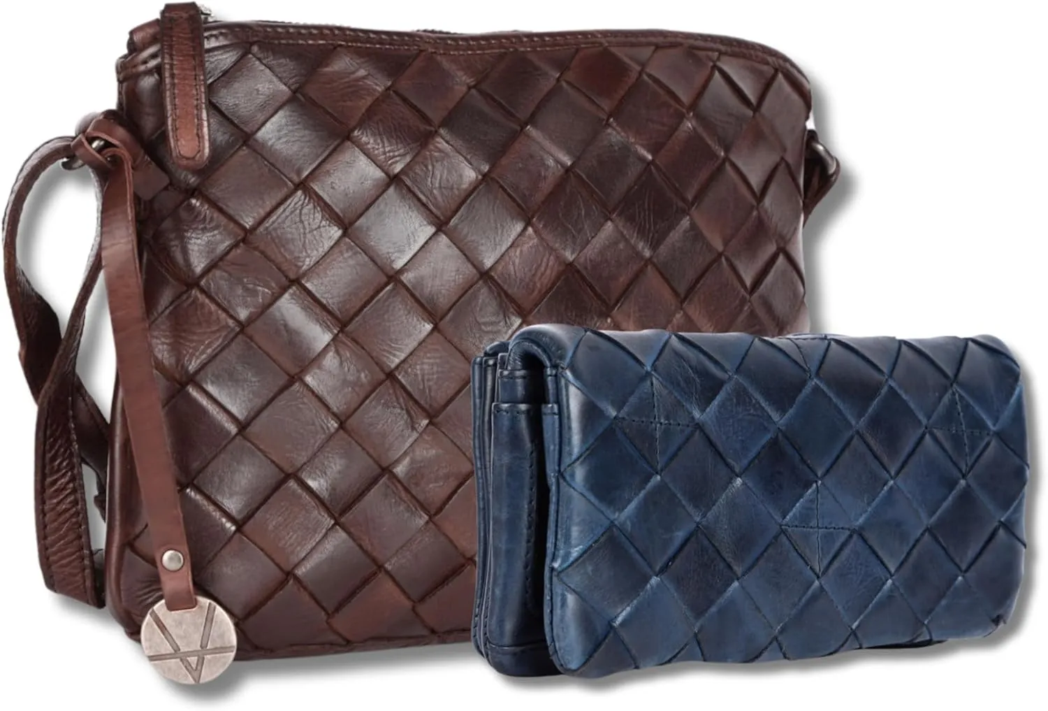 Leather Crossbody bag & Wallets for Women, Wallet for Ladies Zipper Coin Purse