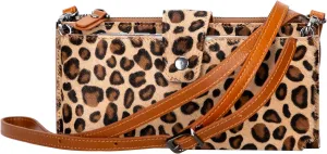 Leather Crossbody Wallet with Strap, Genuine Leather Crossbody Cell Phone Purse, Handbag