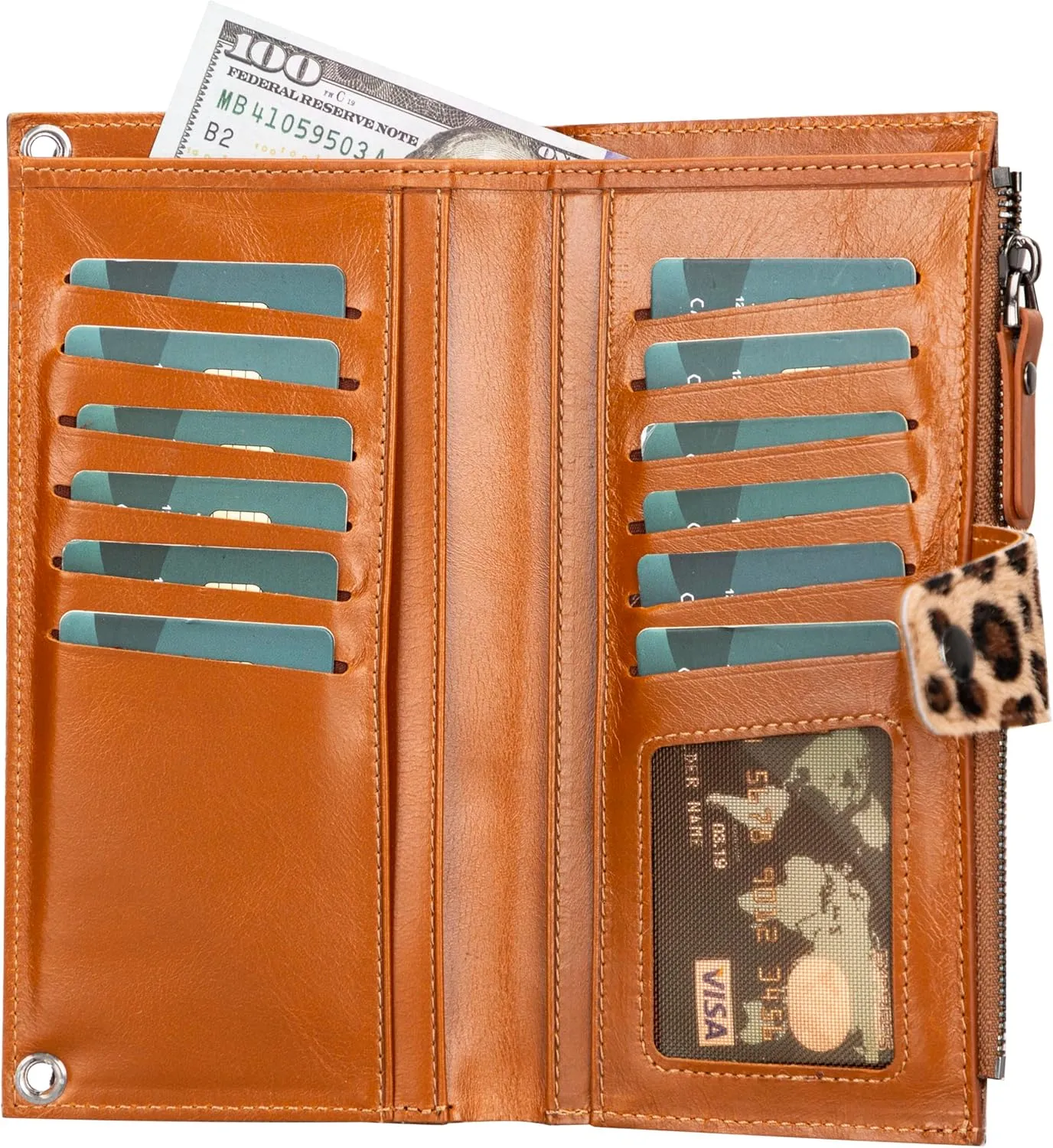 Leather Crossbody Wallet with Strap, Genuine Leather Crossbody Cell Phone Purse, Handbag