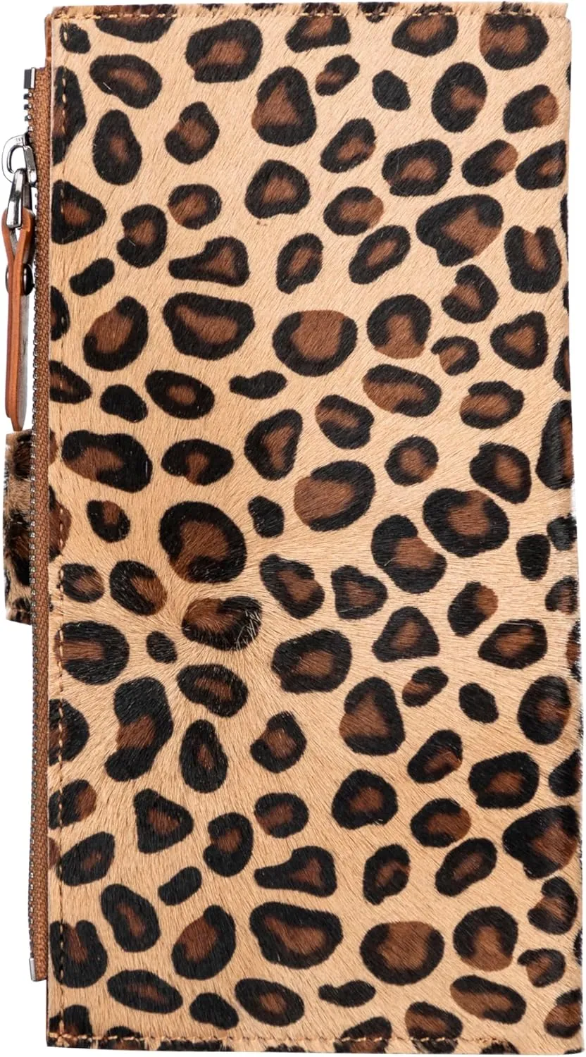 Leather Crossbody Wallet with Strap, Genuine Leather Crossbody Cell Phone Purse, Handbag