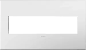 Legrand adorne 4-Gang Wall Plate (1, Gloss White-on-White)