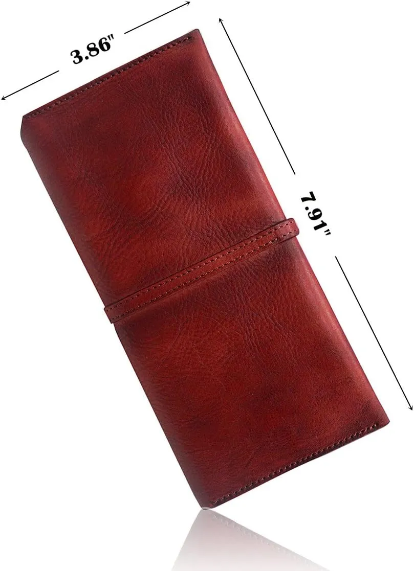 LETEULO Wallets for Women Genuine Leather Card Organizer Dip Dye Coin Purse Ladies Ultrathin Wallets