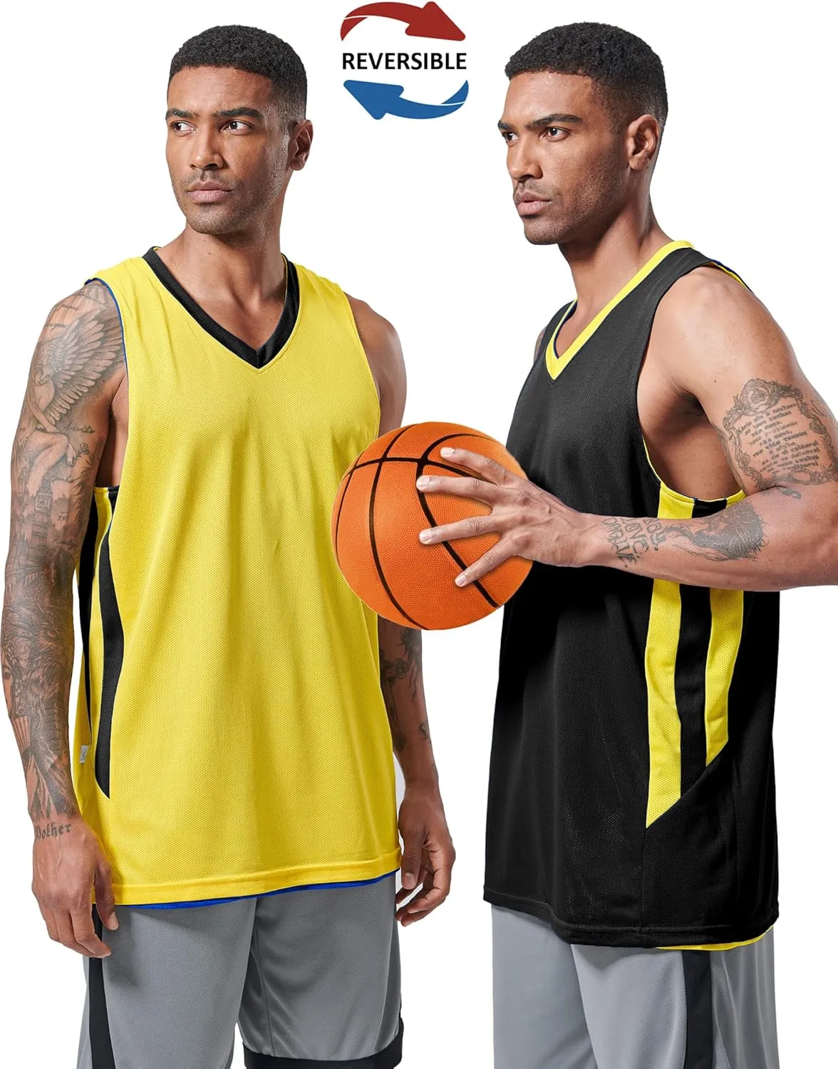 Liberty Imports Reversible Men's Mesh Athletic Basketball Jersey Single for Team Scrimmage
