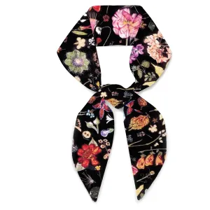Liberty London Purse, Head, or Neck Scarf - "Floral Eve" Skinny Scarf - Headband, Handbag, Purse Handle - Silky Tana Lawn Cotton - Choose Length
