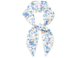 Liberty London Purse, Head, or Neck Scarf - "Inky Fields" Floral Skinny Scarf - Headband, Handbag, Purse Handle - Silky Tana Lawn Cotton - Choose Length