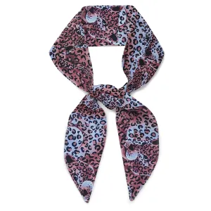 Liberty London Purse, Head, or Neck Scarf - "Leopard Camo" Skinny Scarf - Headband, Handbag, Purse Handle - Silky Tana Lawn Cotton - Choose Length