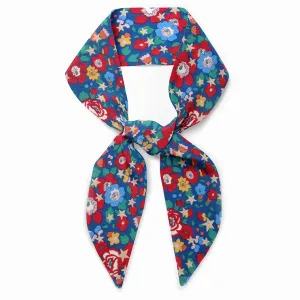 Liberty London Scarf - Betsy Star Holiday/Christmas Skinny Scarf Headband, Handbag/Purse flair - Choose length - Tana Lawn Cotton