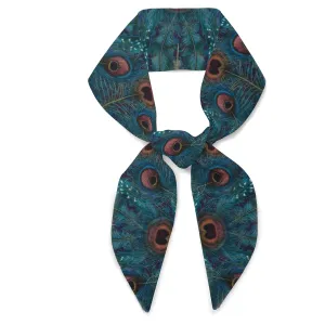 Liberty London Scarf -Choose Length - Peacock Manor Skinny Scarf Tie Headband, Handbag/Purse flair - Silky Tana Lawn Cotton - Choose Length