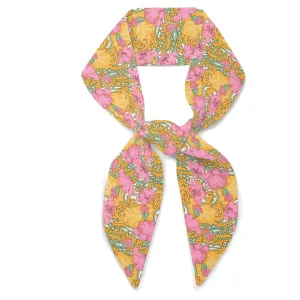 Liberty London Scarf - "Clementina" Floral Skinny Scarf Headband, Handbag/Purse flair - Tana Lawn Cotton - Choose Length