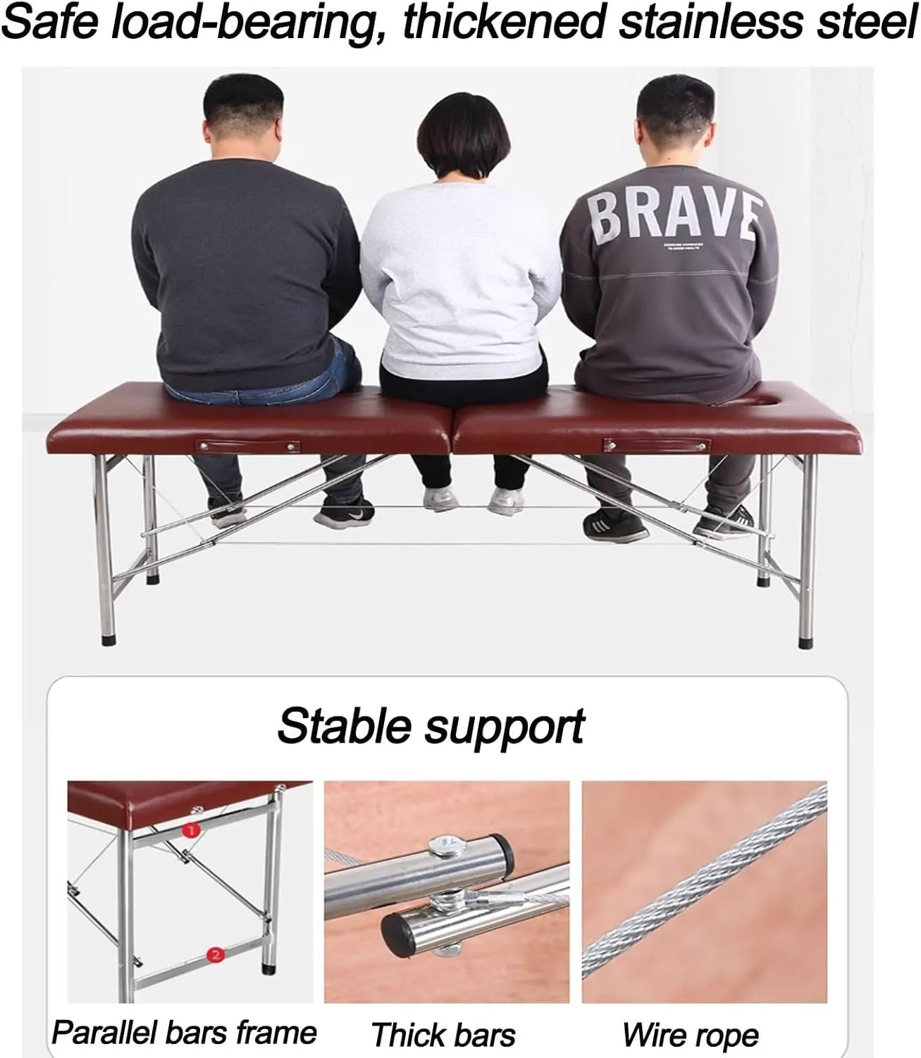 Light Weight Physical Therapy Table for Home, 26 LBs 2 Section Foldable Tattoo Bed Care Spa Lash Bed - Includes Pillow, Bed Cover and Handbag