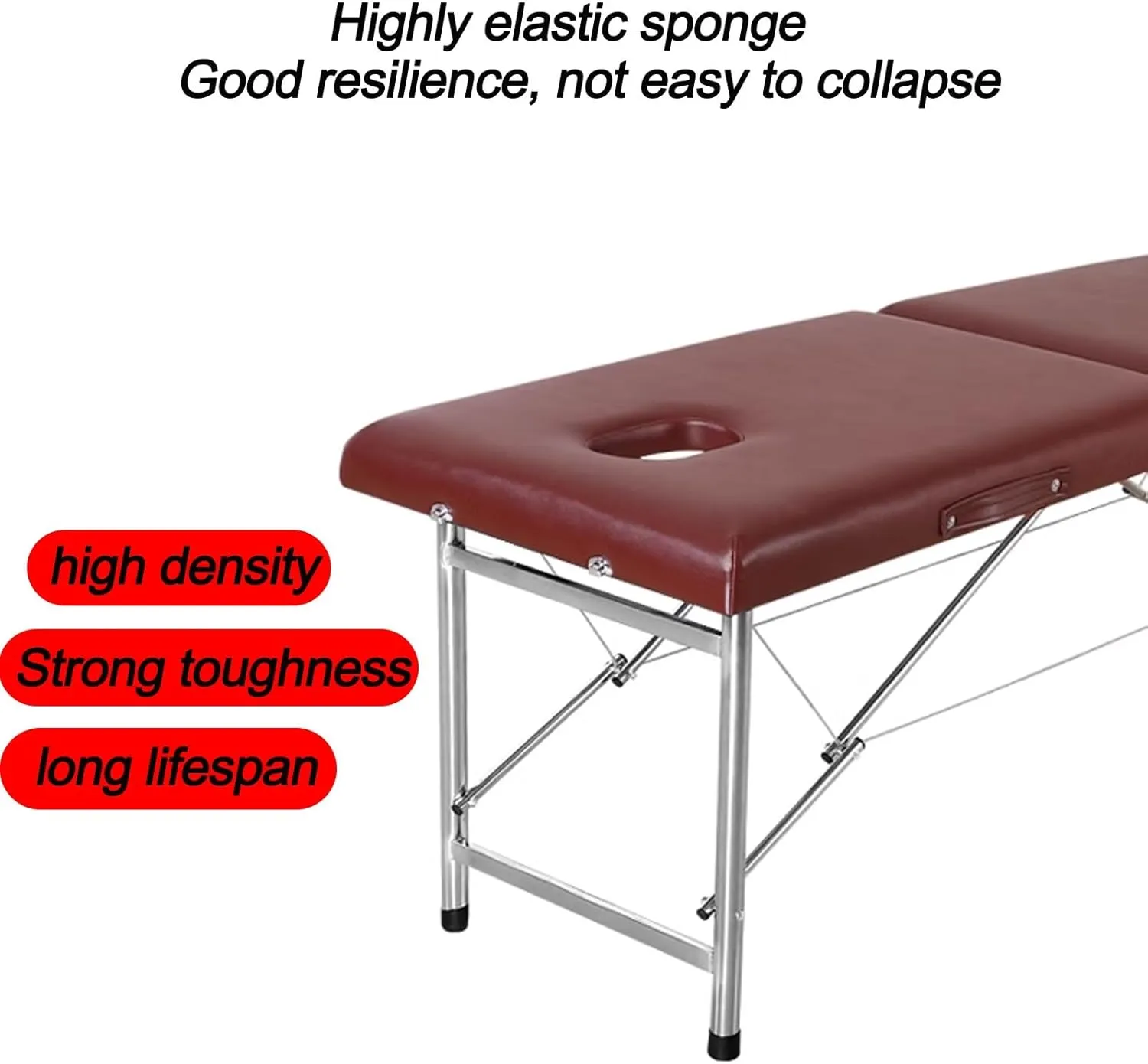 Light Weight Physical Therapy Table for Home, 26 LBs 2 Section Foldable Tattoo Bed Care Spa Lash Bed - Includes Pillow, Bed Cover and Handbag