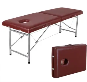 Light Weight Physical Therapy Table for Home, 26 LBs 2 Section Foldable Tattoo Bed Care Spa Lash Bed - Includes Pillow, Bed Cover and Handbag