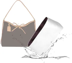 Lightweight Purse Insert Fit for LV Carryall, Waterproof Dupontpaper Surface and Silky Satin Lining (MM, Cassis)