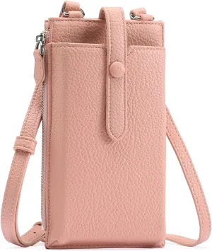 Lightweight Small Crossbody Bags for Women Vegan Leather Cell Phone Purses with Adjustable Strap and Card Slots