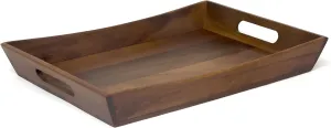 Lipper International Acacia Curved Serving Tray, 19.88" x 14" x 2.5"