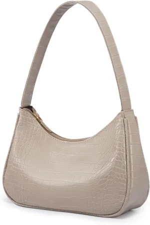 LOVEVOOK Shoulder Bag for Women, Small Purses Croc Pattern Clutch Purse Vegan Leather Little Purse Cute Mini Handbag