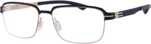 Luan Eyeglasses Men's Gold/Marine Blue Full Rim Square Shape 53mm