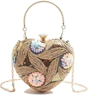 Luxury Gold Women Party Evening Bag Crossbody Hand Bag