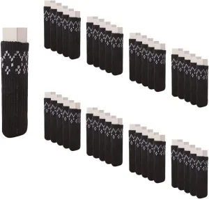 LZYMSZ Knitted Chair Leg Protectors, 40PCS Chair Leg Socks Non Slip No Scratch No Noise Furniture Table Feet Covers, Elastic Knitting Wool Furniture Socks Sliders for Hardwood Floors