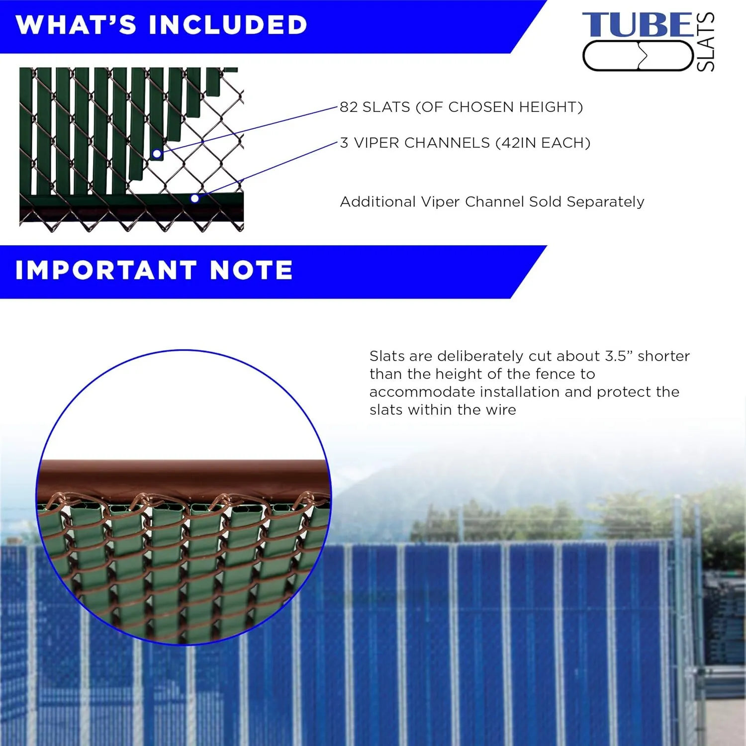 Made in America Privacy Inserts for Chain-Link Fence, Double-Wall Vertical Bottom-Locking Slats for 5' Fence Height (White)