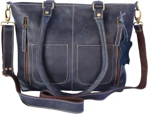 Madosh, Women's Daily Work Tote Bag Real Leather Large Capacity Crossbody Top Handle Office Purse Hobo Laptop Handbag