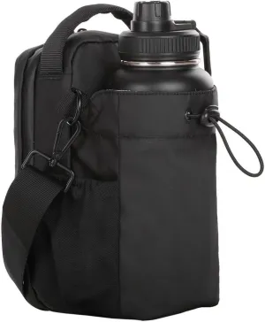 Magnetic Bottle Bag for Gym Yoga, Magnetic Water Bottle Sling Bag with Lockable Zippers, Anti-Theft Crossbody Bags for Men/Women, Phone Accessible Fitness Sling Pack for Sports, Travel, Work
