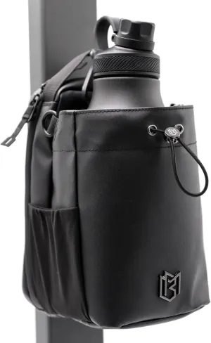 Magnetic Bottle Sling Bag for Men and Women | Gym Bag for Gym, Travel, Work, and Sports | Keep Your Items off the Dirty Gym Floor With Magnetic Attachment (Black - 64 oz)