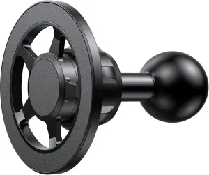 Magnetic Cell Phone Holder Base with 1" Ball for MagSafe iPhone 12-16 Series, Compatible with RAM mounts and Other B Size Ball Double Socket Arm