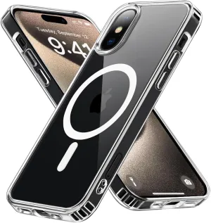 Magnetic for iPhone X/XS Case,Compatible with MagSafe,Not Yellowing＆Military Grade Protection,Ultra Thin Shockproof Phone Case for iPhone X/XS-Clear
