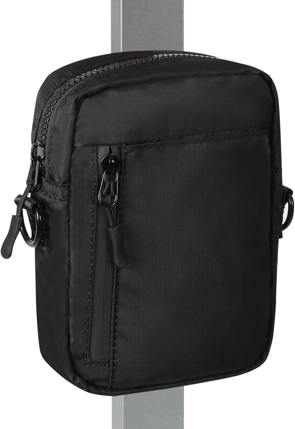 Magnetic Gym Bag, Crossbody Bag for Women and Men, Magnetic Water Bottle Holder for Gym, Travel, Work and Sports (Black)