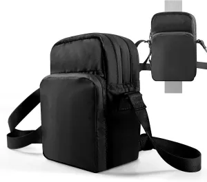 Magnetic Gym Bag for Men and Women, Heavy-Duty Nylon, Large Capacity with Secure Magnets, Gym Workout, Travel Bag, Black