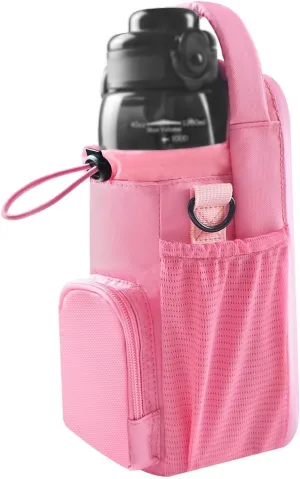 Magnetic Gym Bag for Men and Women, Small Crossbody Gym Bag, Water Bottle with Phone Holder, Gym Gifts for Women (Pink)