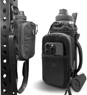 Magnetic Gym Bag for Men and Women | Water Bottle Carrier | Small Crossbody Bag | Gym Pouch for Essentials and Sports Accessories with mesh pocket for your smartphone