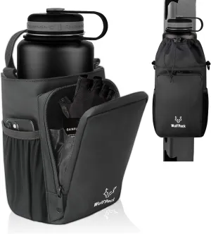 Magnetic Gym Bag, Magnetic Bottle Bag, Water Bottle Carrier Holder with Large Phone Pockets, Large Pockets, Gym Bag, Work, and Sports