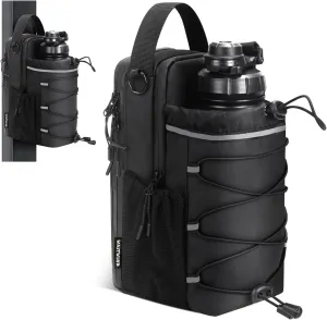 Magnetic Gym Bag, Magnetic Water Bottle Bag for Men and Woman with Phone Pockects, Sports and Travel- Black