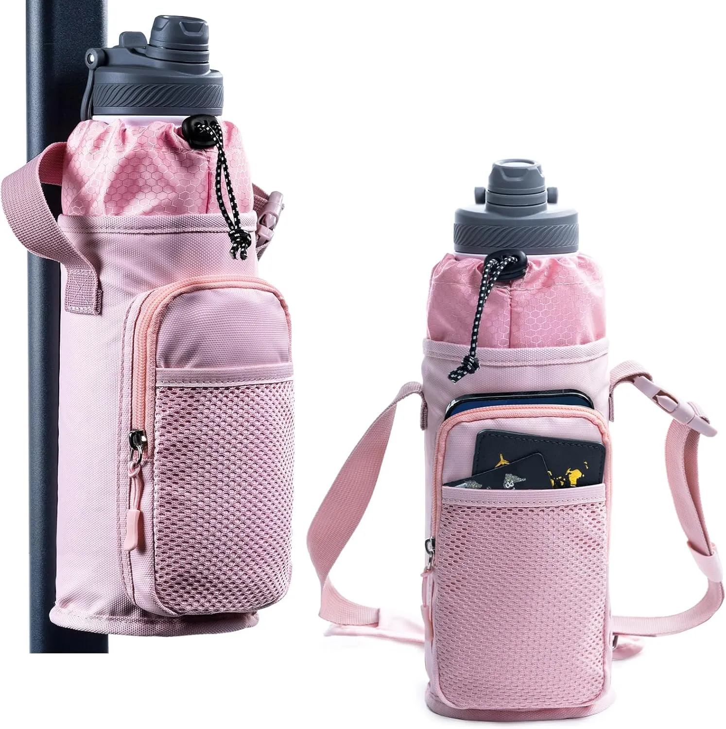 Magnetic Gym Bottle Bag - Magnetic Phone Holder - Bottle Sling Bag Essentials