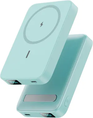 Magnetic Portable Charger 10800mAh Wireless Power Bank with Foldable Stand,LED Display 25W USB-C in/Output Fast Charging External Battery Pack for Magsafe,iPhone 16/15/14/13/12 Pro/Pro Max/Plus