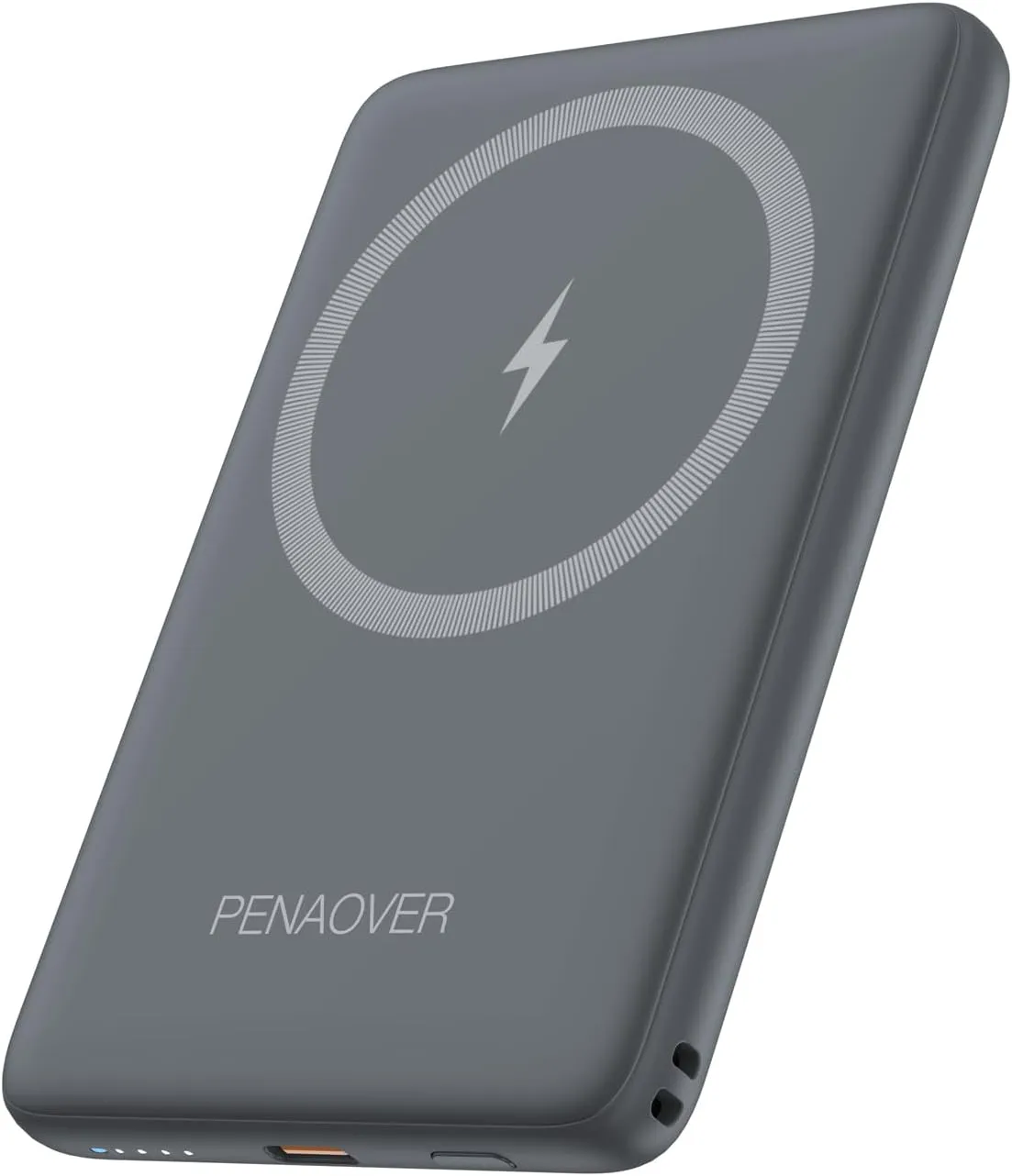 Magnetic Portable Charger, 5000mAh Wireless Power Bank Fast Charging Battery Pack with USB C Cable, Compatible with iPhone 16/15/14/13/12
