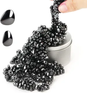 Magnetic Putty Black Over 600PCS Mini Magnet Balls Ferrite Stones Magnetic Fidget Satisfying Desk Toys Fidget Putty for Adults and Desk Toys for Office