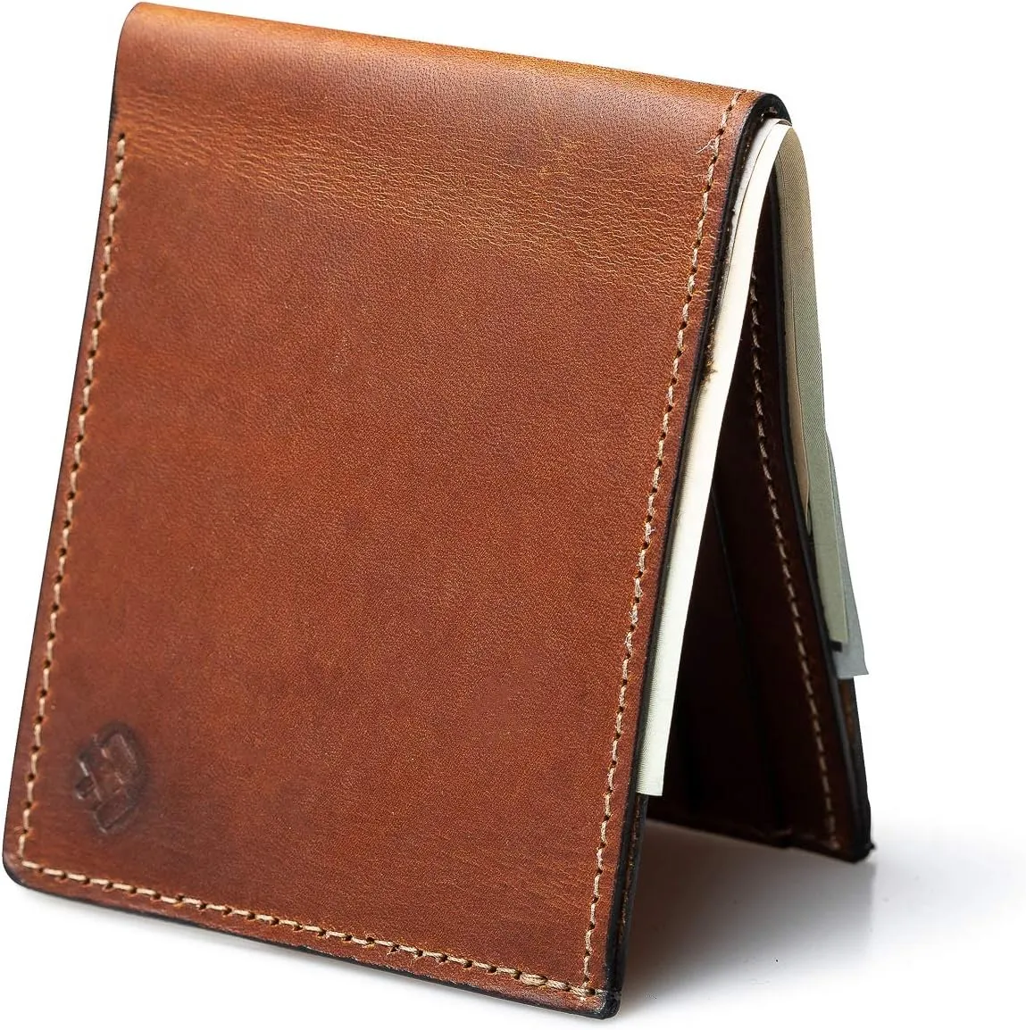 Main Street Forge Bifold Leather Wallet For Men | Made in USA | Mens Bifold Wallets | American Made | Rio Latigo Brown