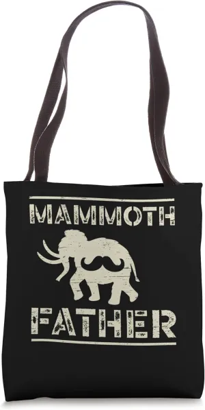 Mammoth Father Long Tusks Father's Day Woolly Animals Tote Bag