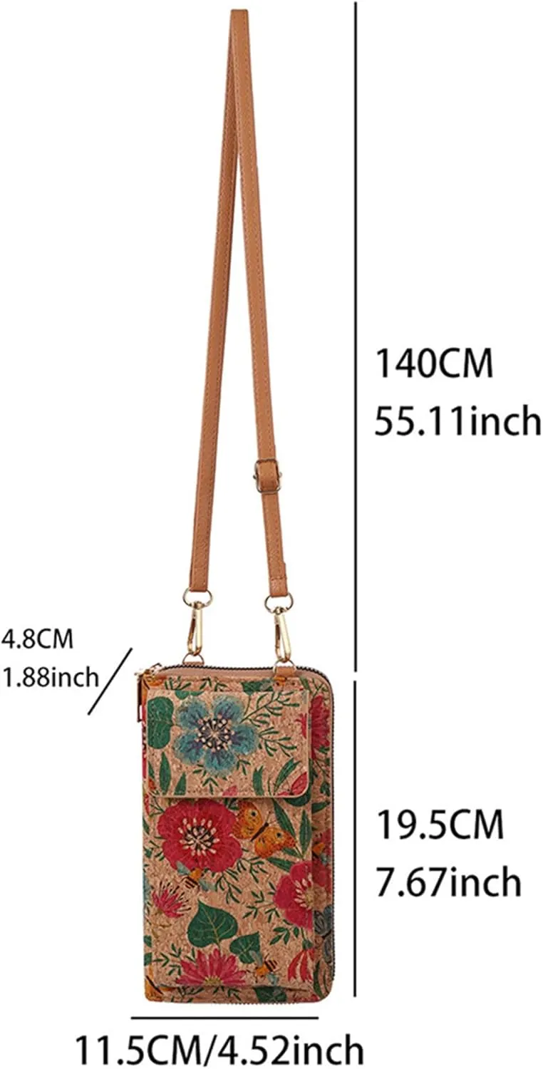 Mandala Bohemian Small Purses for Women Crossbody Strap Bag Cell Phone Wallet Cellphone Cross Body Case Flower with Pocket