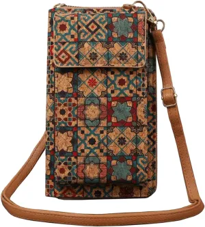 Mandala Bohemian Small Purses for Women Crossbody Strap Bag Cell Phone Wallet Cellphone Cross Body Case Flower with Pocket