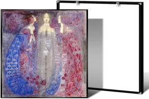 Margaret Macdonald Mackintosh The Three Perfumes Print Poster Vintage Poster Canvas Wall Art Artwork Picture for Office Home Wall Decor Cuadros (3-Aluminum Frame Black,12inx12in)